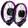 B-Ware Felgen Set37 - 2x 1,50 - Alu lila - Edelstahlspeichen - Nabe schwarz