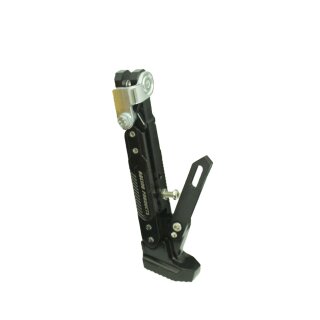 Seitenständer schwarz für Simson S51 C Comfort S50 S70 für Fußraste Fußrastenträger Seitenstütze + Feder CNC eloxiert