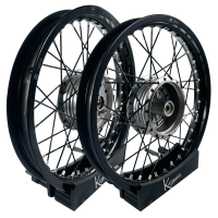 B-Ware Felgen Set57 - 1,85 + 1,60 Alu schwarz - Speichen...