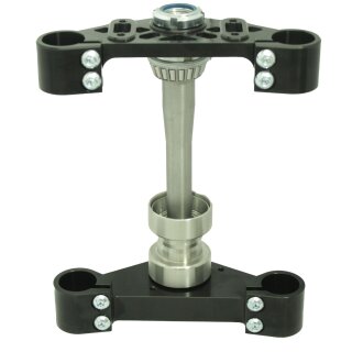 Tuning Racing Gen2 CNC Gabelbrücke mit Lenkerschloss für Simson S51 S70 S50 S53 S83 Lenkung Telegabel Gabelführung schwarz