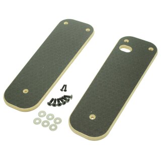 Holz Trittbretter Fußrasten für Simson Schwalbe KR51/1 KR51/2 li+re KR50 schwarz inkl. Schrauben