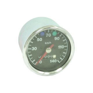 B-Ware Tachometer 140 km/h für MZ ETZ 125 150 250 300 251 301 Chrom Armatur 80mm