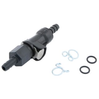 Benzinschlauch Schnellkupplung 8mm Schlauch Verbinder Kupplung universal zB für Simson AWO 425 DKW Vespa 200 MZ ETZ ES TS 250 Schnelltrennkupplung