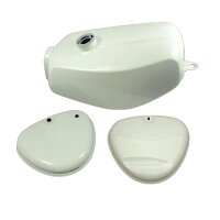 Lackset Tank + Enduro Seitendeckel weiß für...