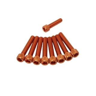 Aluminium ISK Schraubensatz Orange Kupplungsdeckel Lichtmaschinendeckel Motor für Simson S51 SR50 KR51/2 Schwalbe S53 S70 Duo 4/2 eloxiert