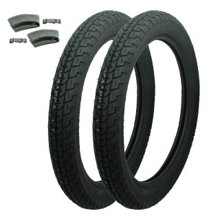 Set 2 Reifen + Schlauch + Felgenband für Simson S51 S50 S70 KR51 Schwalbe Spatz Star Sperber Habicht Heidenau K43