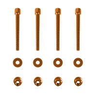 Aluminium ISK Schraubensatz Schutzblech Orange vorn...
