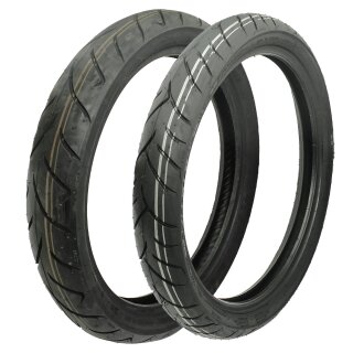 Set 16 Zoll Reifen Mantel für Simson S51 S50 S53 S70 Star Sperber Habicht KR51 DUNLOP Scootsmart Reifen 2,75x16 80/80 46P vorn + hinten 90/80 51S TL