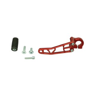 Schalthebel CNC rot eloxiert für Simson S51, S70, S53, S83 mit Gummi, Ganghebel Schaltung Hebel