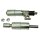 Set Federbeine Stoßdämpfer links + rechts für Ural M72 BMW R71 Achsaufnahme mit Chromkappen