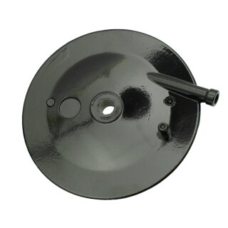 Trommelbremse Bremsschild Ankerplatte schwarz beschichtet vorn für Simson Star Habicht Spatz KR51 Schwalbe Sperber Duo ohne Loch Bremslicht
