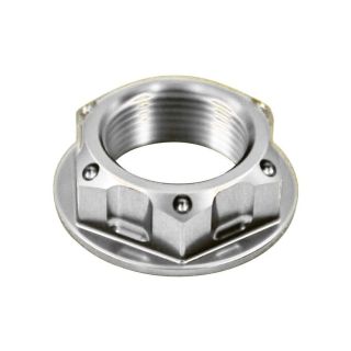 CNC Mutter Gabellaufring oben silber eloxiert Telegabel für Simson S50 S51 S70 SR50 SR80 SD50 Albatros Lager Lenker Lenkung Lenkungslager Gabelbrücke
