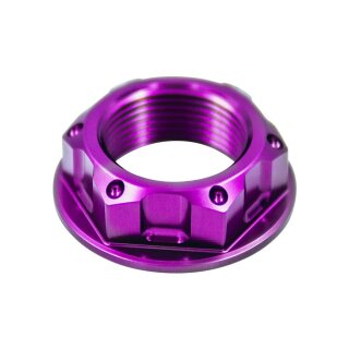 CNC Mutter Gabellaufring oben lila, violett eloxiert Telegabel für Simson S50 S51 S70 SR50 SR80 SD50 Albatros Lager Lenker Lenkung Lenkungslager Gabelbrücke