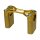 Set CNC Lenker Auflagen lang oben + unten gold eloxiert + Schrauben für Simson S51 S50 S70 S53 für 22mm Klemmen
