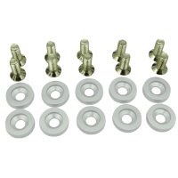 10 Schrauben M6x12 + Silber eloxierte Aluminium...