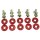 10 Schrauben M6x12 + Rot eloxierte Aluminium Unterlegscheiben für Simson S51 SR50 S53 S70 SR80 S83