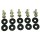 10 Schrauben M6x12 + Schwarz eloxierte Aluminium Unterlegscheiben für Simson S51 SR50 S53 S70 SR80 S83
