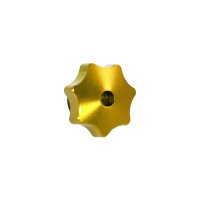 Aluminium CNC Sterngriffmutter Gold eloxiert M6 Haube...