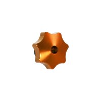 Aluminium CNC Sterngriffmutter Orange eloxiert M6 Haube...
