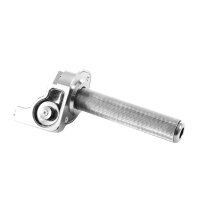 Alu CNC Schnellgasgriff Silber für Simson S51, S50, S53 S83 Rennsport für DDR Berliner, Mikuni, andere Vergaser Cross Motorcross Tuning Enduro universal