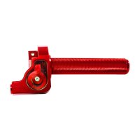 Alu CNC Schnellgasgriff Rot für Simson S51, S50, S53 S83 Rennsport für DDR Berliner, Mikuni, andere Vergaser Cross Motorcross Tuning Enduro universal