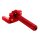 Alu CNC Schnellgasgriff Rot für Simson S51, S50, S53 S83 Rennsport für DDR Berliner, Mikuni, andere Vergaser Cross Motorcross Tuning Enduro universal