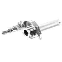Alu CNC Schnellgasgriff Silber für Simson S51, S50, S53 S83 Rennsport für DDR Berliner, Mikuni, andere Vergaser Cross Motorcross Tuning Enduro