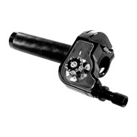 Alu CNC Schnellgasgriff Schwarz für Simson S51, S50, S53 S83 Rennsport für DDR Berliner, Mikuni, andere Vergaser Cross Motorcross Tuning Enduro universal