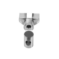 Eloxierte Tuning Verstellschraube silber für Simson S51 S50 KR51 Schwalbe SR50 S53 Star Sperber Habicht Stellmutter Bremse Bremsgestänge Bremsstange