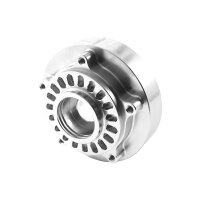 CNC Mitnehmer silber, Alu Natur hinten Antriebsritzel...