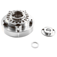 CNC Mitnehmer silber, Alu Natur hinten Antriebsritzel geschraubt für Simson S51 S50 KR51 Schwalbe Star Sperber Habicht Duo verschiedene Kettenräder möglich