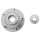 CNC Mitnehmer silber, Alu Natur hinten Antriebsritzel geschraubt für Simson S51 S50 KR51 Schwalbe Star Sperber Habicht Duo verschiedene Kettenräder möglich