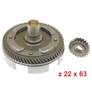 Primärantrieb, Primärtrieb Getriebe primär Z=22-63 schräg verzahnt für Piaggio Vespa 50 PK / Special XL 90 75 100