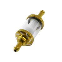 CNC Benzinfilter gold eloxiert 6mm 7mm 8mm für Simson S50 S51 S70 S53 SR50 Spatz Star Sperber Habicht MZ ETZ TS ES ETS 125 150 NSU Max Lux Kreidler Hercules Tuning Filter