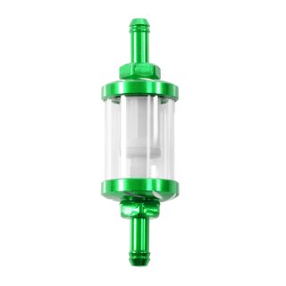 CNC Benzinfilter grün eloxiert 6mm 7mm 8mm für Simson S50 S51 S70 S53 SR50 Spatz Star Sperber Habicht MZ ETZ TS ES ETS 125 150 NSU Max Lux Kreidler Hercules Tuning Filter
