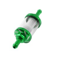 CNC Benzinfilter grün eloxiert 6mm 7mm 8mm für Simson S50 S51 S70 S53 SR50 Spatz Star Sperber Habicht MZ ETZ TS ES ETS 125 150 NSU Max Lux Kreidler Hercules Tuning Filter
