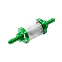 CNC Benzinfilter grün eloxiert 6mm 7mm 8mm für Simson S50 S51 S70 S53 SR50 Spatz Star Sperber Habicht MZ ETZ TS ES ETS 125 150 NSU Max Lux Kreidler Hercules Tuning Filter