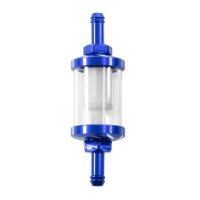 CNC Benzinfilter blau eloxiert 6mm 7mm 8mm für...