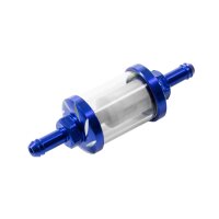 CNC Benzinfilter blau eloxiert 6mm 7mm 8mm für Simson S50 S51 S70 S53 SR50 Spatz Star Sperber Habicht MZ ETZ TS ES ETS 125 150 NSU Max Lux Kreidler Hercules Tuning Filter