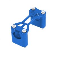 Set CNC Lenker Auflagen kurz oben + unten blau eloxiert +...
