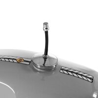 Tuning Tankdeckel 40mm chrom + Entlüftung siber eloxiert für Simson S50 S51 SR50 KR51 Schwalbe