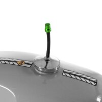 Tuning Tankdeckel 40mm chrom + Entlüftung grün eloxiert für Simson S50 S51 SR50 KR51 Schwalbe