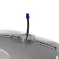 Tuning Tankdeckel 40mm chrom + Entlüftung blau eloxiert für Simson S50 S51 SR50 KR51 Schwalbe