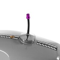 Tuning Tankdeckel 40mm chrom + Entlüftung lila eloxiert für Simson S50 S51 SR50 KR51 Schwalbe
