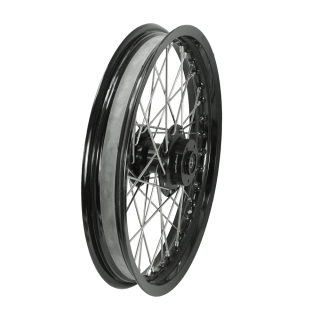 Felge Scheibenbremse 1,85x16 schwarz eloxiert Speichen VA XL für Simson S51 S50 S53 S70 S83