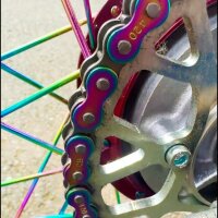 Tuning Kette Rainbow 136 Glieder für Simson KR51/1, KR51/2 Schwalbe S51 S70 S53 S83 SR80 SR50 S50 Duo Rollkette Antriebskette 420x136