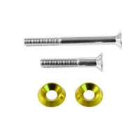 Schrauben gold Stoßdämpfer M8x75 +M8x50 +  eloxierte Aluminium Unterlegscheiben für Simson S51 SR50 S53 S70 SR80 S83