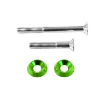 Schrauben grün Stoßdämpfer M8x75 +M8x50 +  eloxierte Aluminium Unterlegscheiben für Simson S51 SR50 S53 S70 SR80 S83
