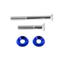 Schrauben blau Stoßdämpfer M8x75 +M8x50 +  eloxierte Aluminium Unterlegscheiben für Simson S51 SR50 S53 S70 SR80 S83