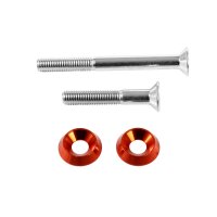 Schrauben orange Stoßdämpfer M8x75 +M8x50 +  eloxierte Aluminium Unterlegscheiben für Simson S51 SR50 S53 S70 SR80 S83